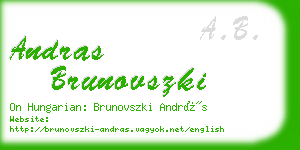 andras brunovszki business card